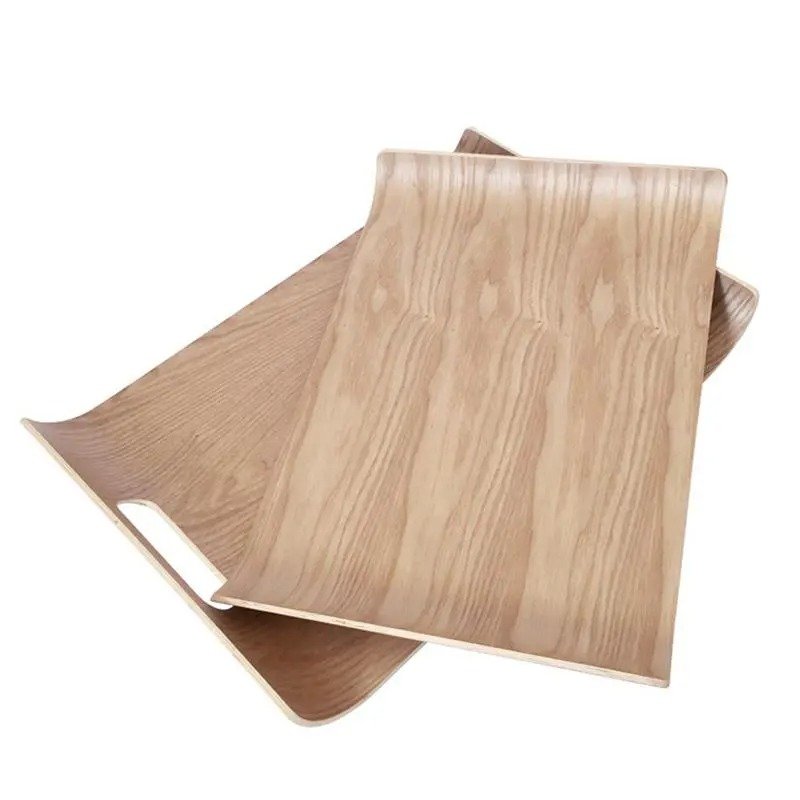 Kitchen Wooden Tray Double Handle
