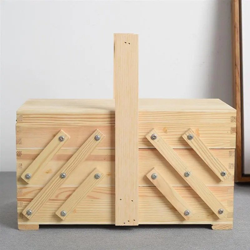 Wooden Sewing Box Jewelry Storage Box